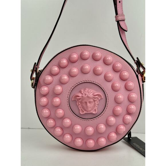 Versace Bag Versus La Medusa Studded Round Camera Bag - Picture 1 of 8
